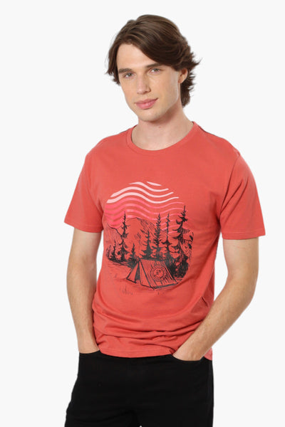 Canada Weather Gear Camping Print Tee - Pink - Mens Tees & Tank Tops - International Clothiers