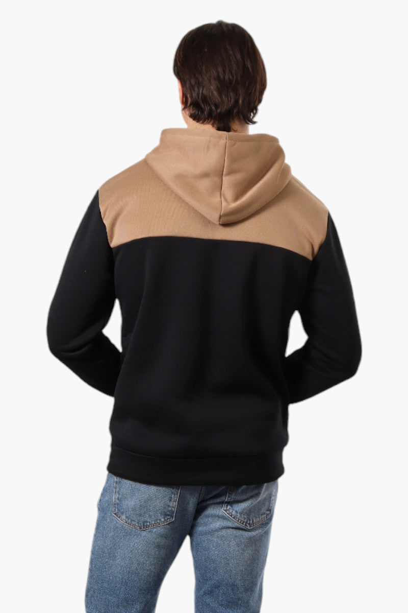 Super Triple Goose Embroidered Colour Block Hoodie - Brown - Mens Hoodies & Sweatshirts - International Clothiers