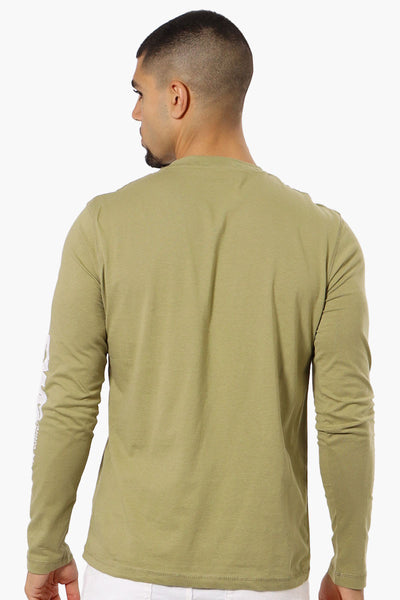 Canada Weather Gear Logo Sleeve Long Sleeve Top - Olive - Mens Long Sleeve Tops - International Clothiers