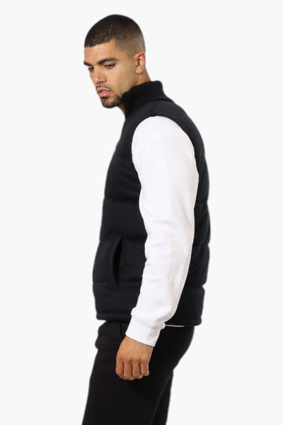 Canada Weather Gear Solid Sweater Knit Puffer Vest - Black - Mens Vests - International Clothiers