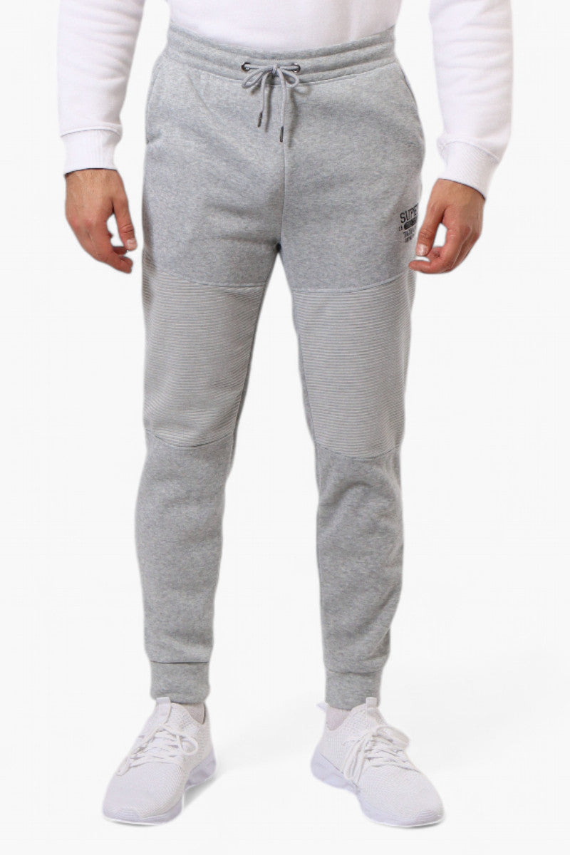 Super Triple Goose Tie Waist Track and Field Print Joggers - Grey - Mens Joggers & Sweatpants - International Clothiers