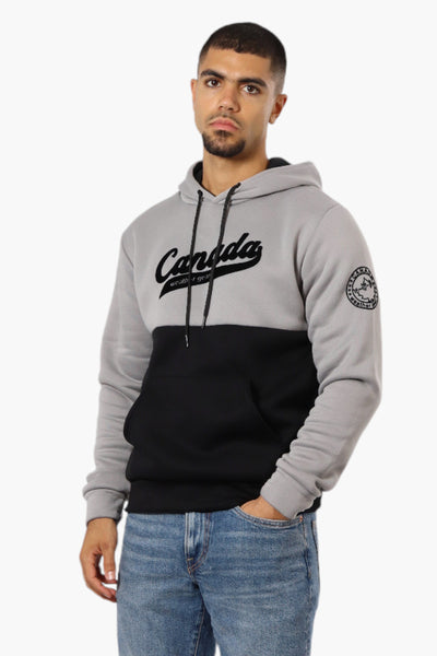 Canada Weather Gear Colour Block Chest Logo Hoodie - Grey - Mens Hoodies & Sweatshirts - International Clothiers