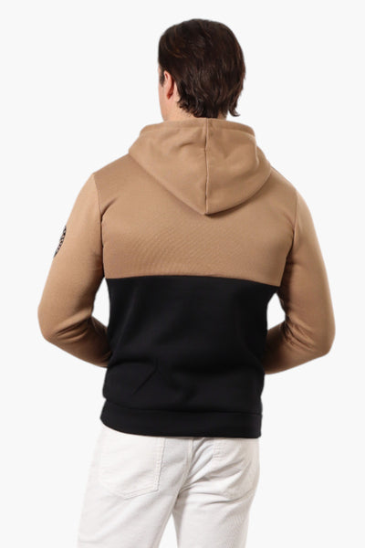 Canada Weather Gear Colour Block Chest Logo Hoodie - Brown - Mens Hoodies & Sweatshirts - International Clothiers