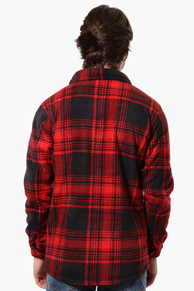 Canada Weather Gear Plaid Sherpa Lined Lightweight Jacket - Red - Mens Lightweight Jackets - International Clothiers