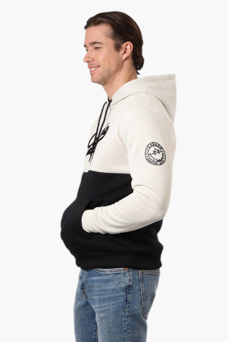 Canada Weather Gear Colour Block Chest Logo Hoodie - Cream - Mens Hoodies & Sweatshirts - International Clothiers