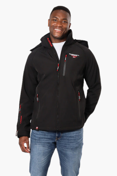 Geographical Norway Hooded Fleece Lined Lightweight Jacket - Black - Mens Lightweight Jackets - International Clothiers