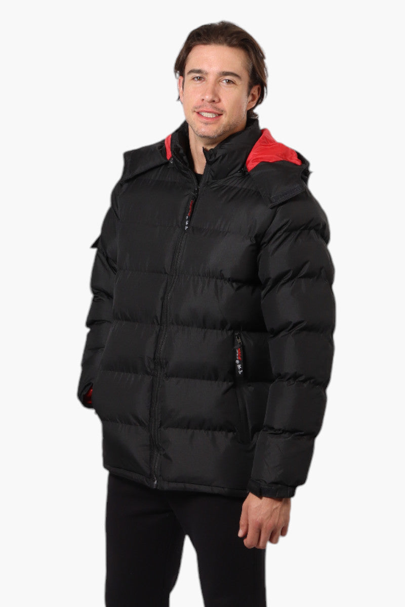 Canada Weather Gear Zip Pocket Bubble Bomber Jacket - Black - Mens Bomber Jackets - International Clothiers