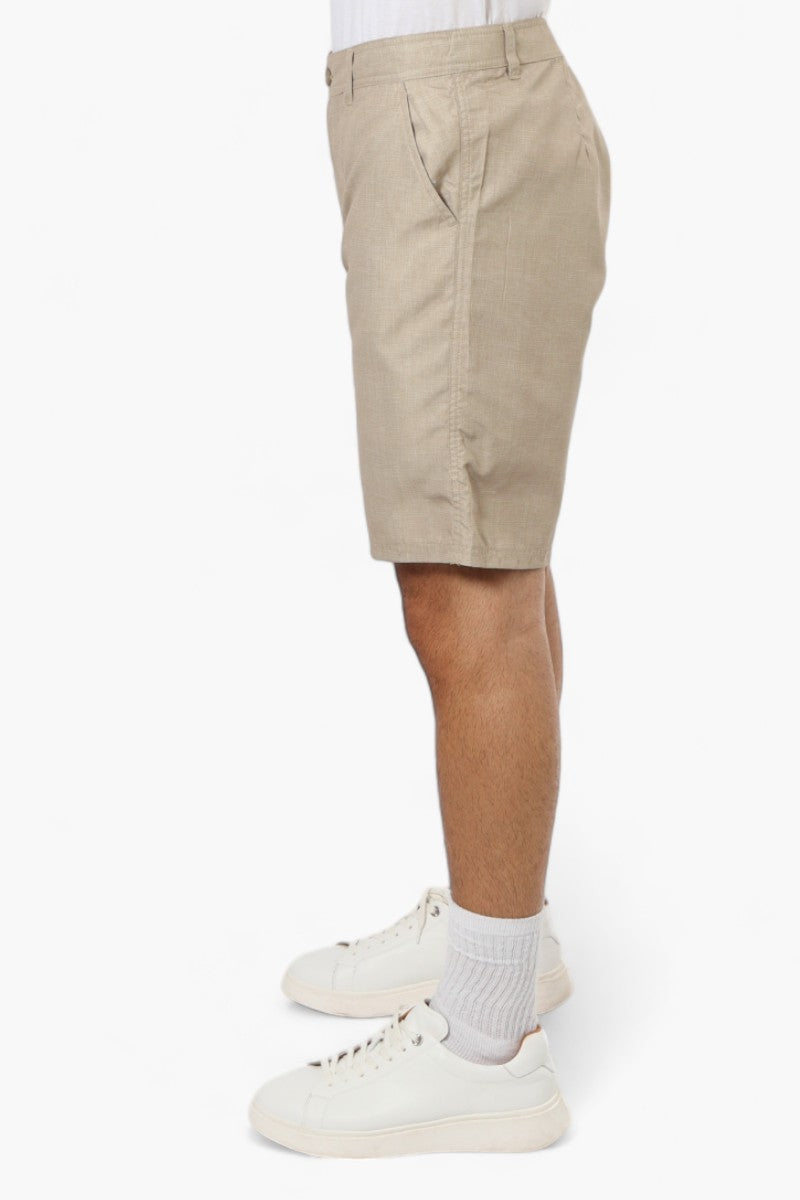 Vroom & Dreesmann Basic Button Fly Shorts - Beige - Mens Shorts & Capris - International Clothiers