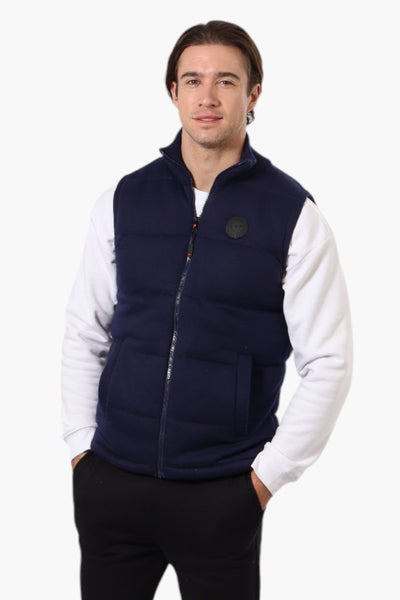 Canada Weather Gear Solid Sweater Knit Puffer Vest - Navy - Mens Vests - International Clothiers