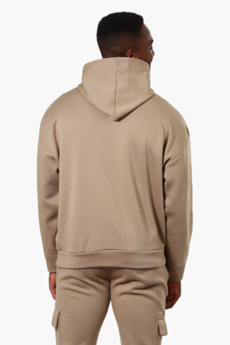 Essentials Solid Drop Shoulder Pullover Hoodie - Beige - Mens Hoodies & Sweatshirts - International Clothiers