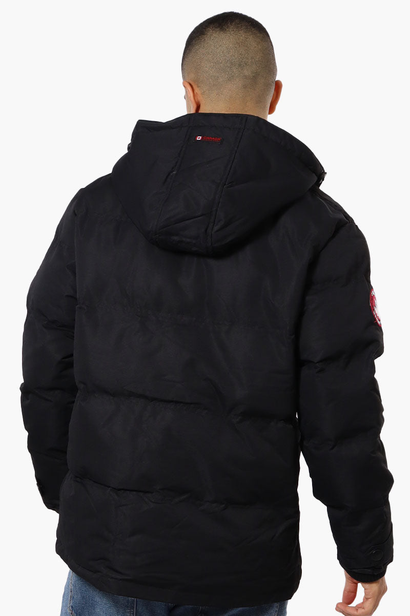 Canada Weather Gear 4 Pocket Bubble Parka Jacket - Black - Mens Parka Jackets - International Clothiers